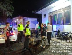 Patroli Biru Polres Tabanan Jaga Keamanan Malam, Antisipasi Kejahatan 3C