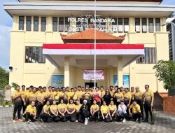 Hari Jadi Polwan ke-77, Polres Bandara Gelar Jalan Santai dan Senam Bersama
