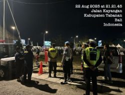 Polres Tabanan Gelar Blue Light Patrol, Sasar Kawasan Wisata dan Tempat Keramaian
