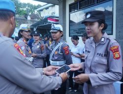 Polres Bangli Gelar Gaktibplin Personel Polwan dalam Rangka Hari Jadi ke-77 Polwan RI