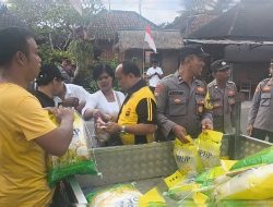 Gerakan Pangan Murah di Desa Bedulu, 2 Ton Beras SPHP Ludes Disalurkan