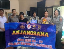 Polwan Polres Tabanan Gelar Anjangsana, Wujud Kepedulian di Hari Jadi ke-77