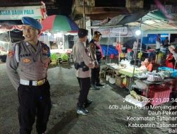 Polres Tabanan Gelar Blue Light Patrol, Warga Tenang Polisi Hadir di Tengah Keramaian