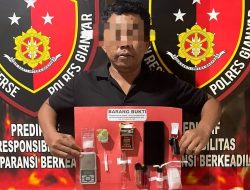 Polres Gianyar Ungkap Kasus Narkotika, Amankan 4,73 Gram Sabu