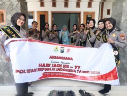 Polwan Polres Nganjuk Anjangsana ke Purna Polri, Wujud Hormat di Hari Jadi ke-77