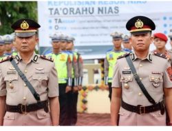 Sertijab Kasat Lantas dan Pelepasan Purna Tugas Personel Polres Nias