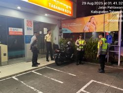 Meningkatkan keamanan dan ketertiban Personil Polsek Tabanan laksanakan Patroli malam