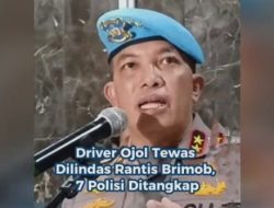 7 Anggota Brimob Melindas Driver Ojol Saat Demo di Gedung DPR diamankan
