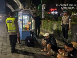 Polres Tabanan Gelar Blue Light Patrol Ciptakan Rasa Aman Di Titik Keramaian
