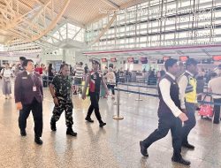 Patroli Gabungan Polres Bandara, Lanud dan Avsec Pastikan Keamanan di Bandara Ngurah Rai