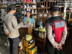 Polsek Tabanan menggelar Patroli Pertokoan dan Perkantoran antisipasi kriminalitas (Patok Antik)