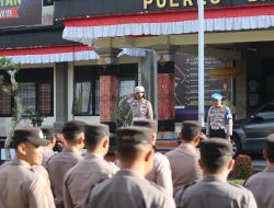Polres Bangli melaksanakan apel kesiapan dalam rangka antisiapsi Unjuk Rasa Oleh Masyarakat