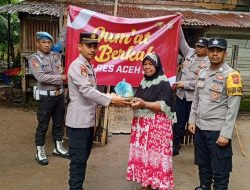 Polres Aceh Jaya Salurkan Bantuan Telur dan Minyak untuk Warga Krueng Sabee