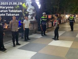 Polres Tabanan Gelar Blue Light Patrol, Perketat Keamanan di Pusat Keramaian