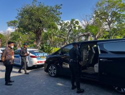 Unit Jibom Brimob Sterilisasi Kendaraan Para Delegasi Chandi Summit 2025