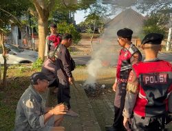 Sambangi Tongkrongan Masyarakat, Personel Sat Samapta Polres Bangli Berikan Himbauan Kamtibmas