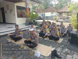 Polsek Marga Sembahyang Bersama Hari Saraswati